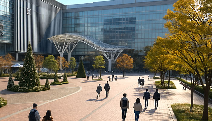 広場を彩る「刻印れんが」の新しい価値